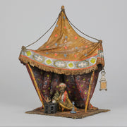 Bergman Bronze -  Bedouin in a Tent - Antique Bronze - bergman cold painted bronze - Hickmet Fine Arts