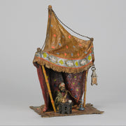 Bergman Bronze -  Bedouin in a Tent - Antique Bronze - bergman cold painted bronze - Hickmet Fine Arts
