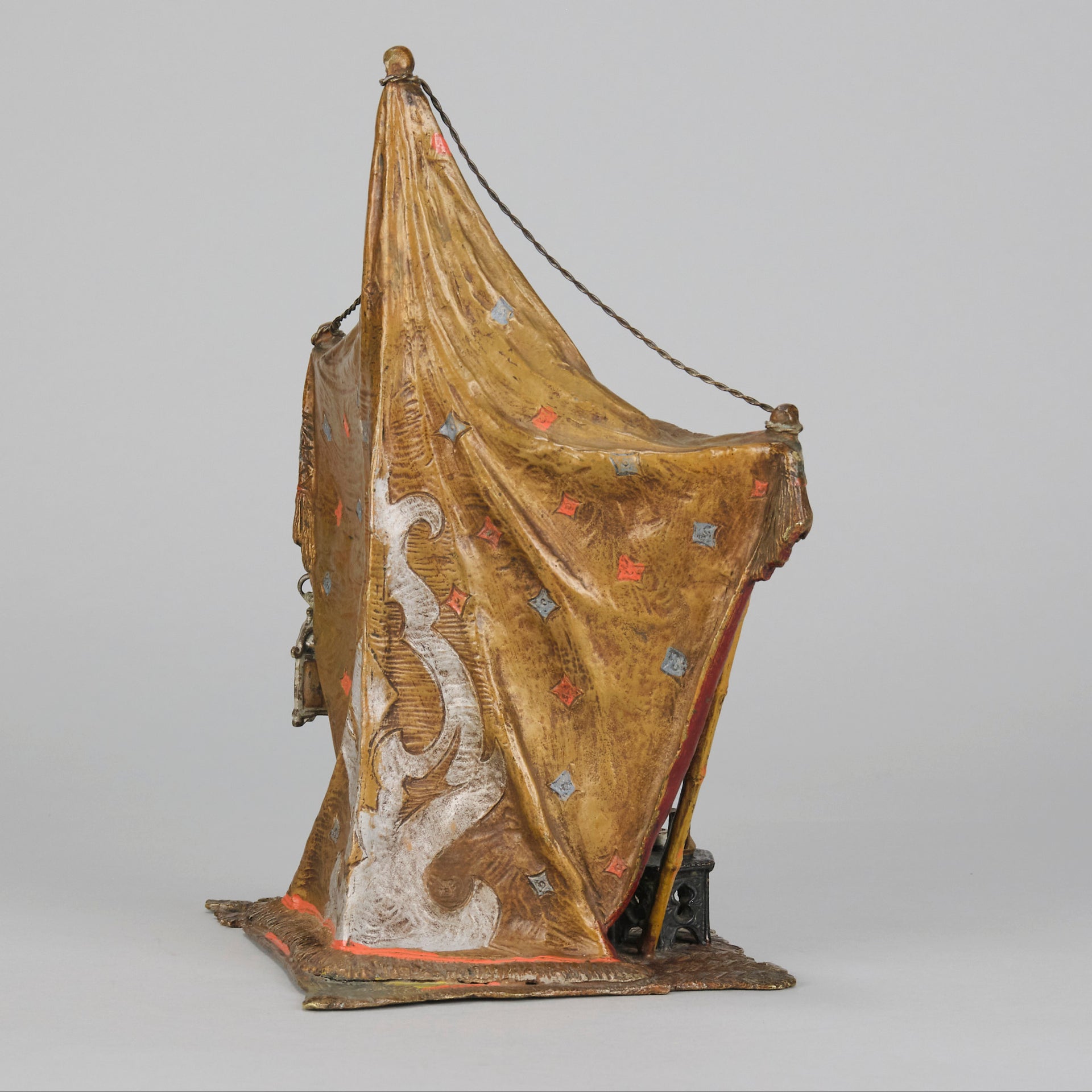 Bergman Bronze -  Bedouin in a Tent - Antique Bronze - bergman cold painted bronze - Hickmet Fine Arts