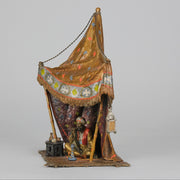 Bergman Bronze -  Bedouin in a Tent - Antique Bronze - bergman cold painted bronze - Hickmet Fine Arts