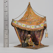 Bergman Bronze -  Bedouin in a Tent - Antique Bronze - bergman cold painted bronze - Hickmet Fine Arts