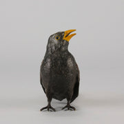 Bergman Bronze - Antique Bronze - Blackbird - Franz Bergman - Bergman cold painted bronze - Hickmet Fine Arts