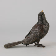 Bergman Bronze - Antique Bronze - Blackbird - Franz Bergman - Bergman cold painted bronze - Hickmet Fine Arts