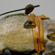 Bergman Boy & Donkey - Franz Bergman Bronze - Hickmet Fine Arts