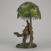 Bergman Palm Tree Table Lamp - Antique Bronze - Hickmet Fine Arts