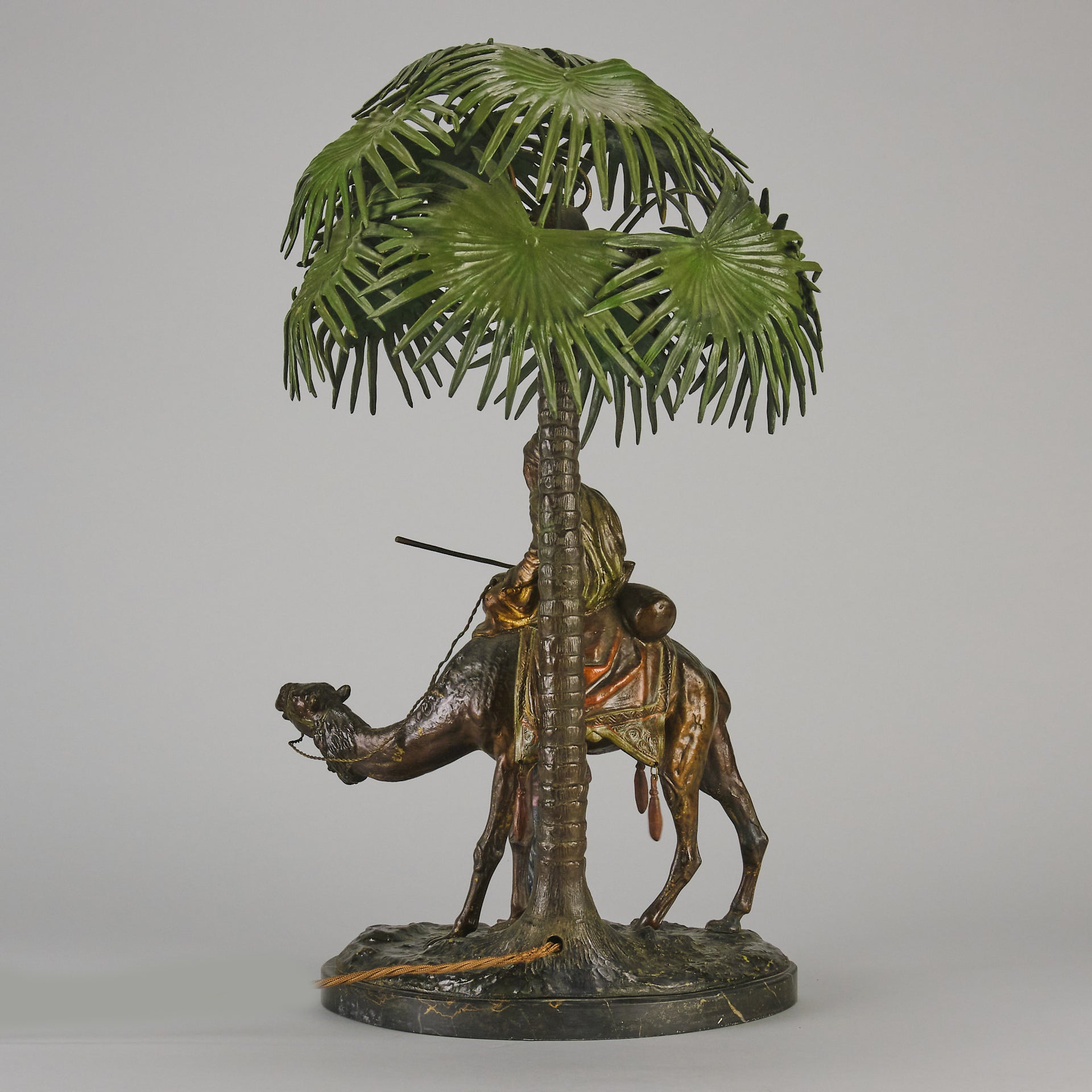 Bergman Palm Tree Table Lamp - Antique Bronze - Hickmet Fine Arts