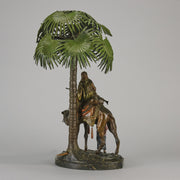 Bergman Palm Tree Table Lamp - Antique Bronze - Hickmet Fine Arts