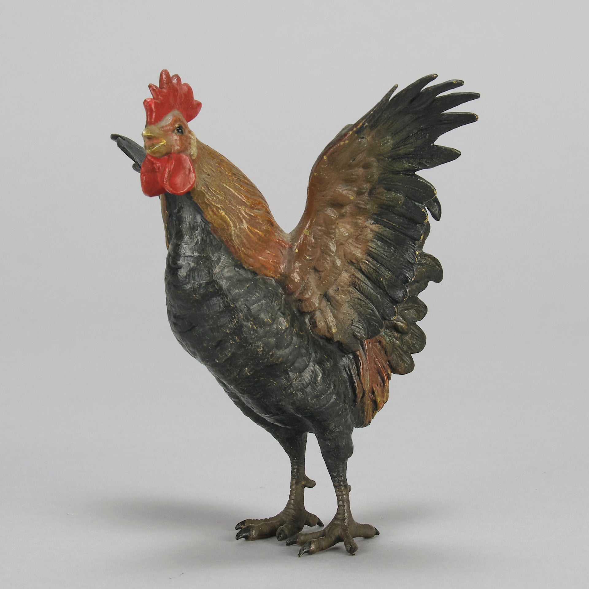 Bergman Cockerel - Austrian Cold Painted Bronze - Hickmet Fine Arts