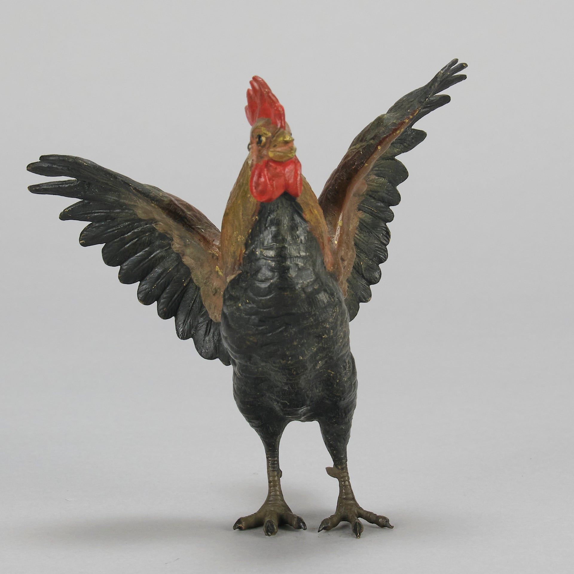 Bergman Cockerel - Austrian Cold Painted Bronze - Hickmet Fine Arts