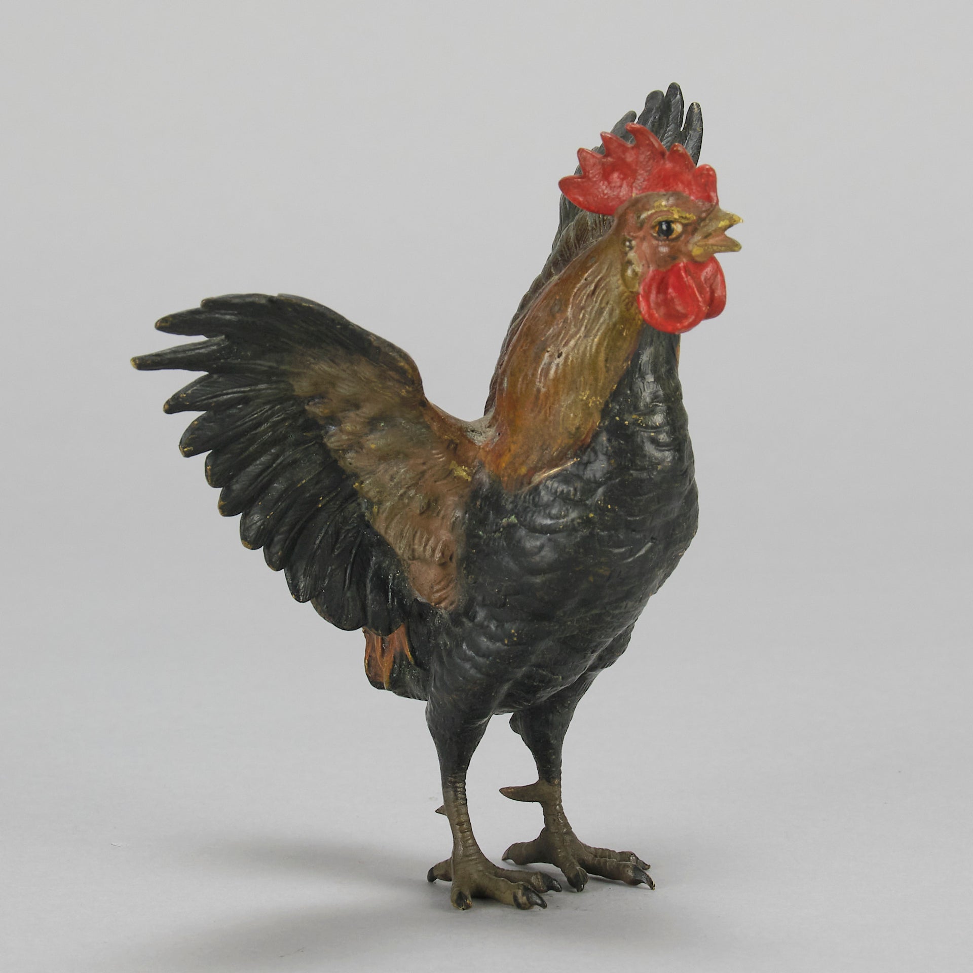 Bergman Cockerel - Austrian Cold Painted Bronze - Hickmet Fine Arts