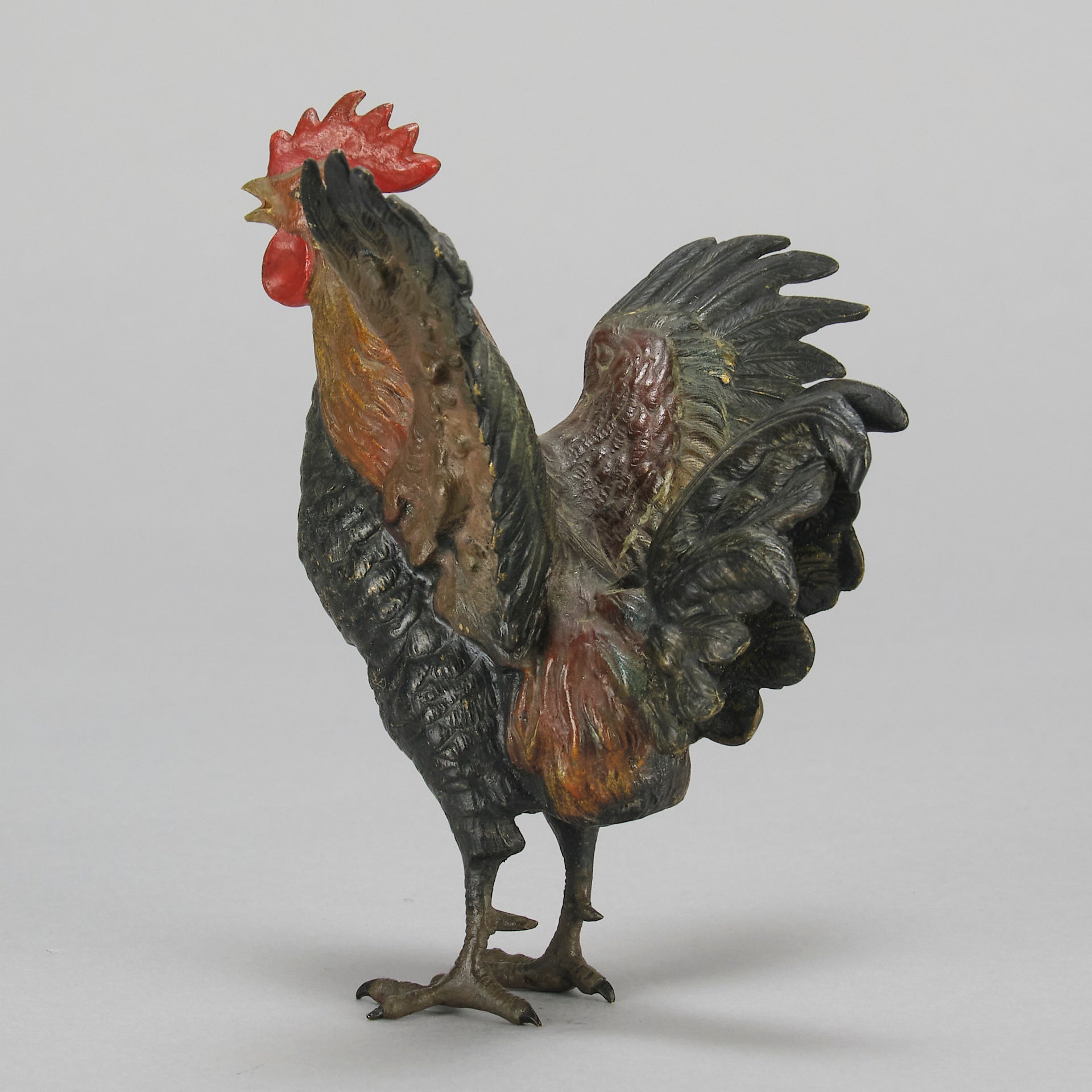Bergman Cockerel - Austrian Cold Painted Bronze - Hickmet Fine Arts