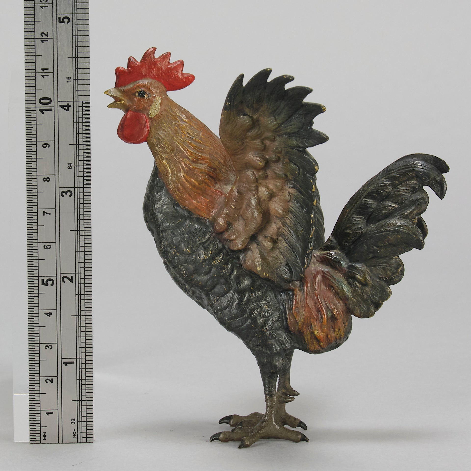 Bergman Cockerel - Austrian Cold Painted Bronze - Hickmet Fine Arts