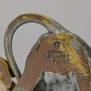Group of 8 seated dogs of various breeds in cold painted bronze by Franz Bergman with excellent naturalistic colour and fine hand chased surface detail