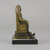 Egyptian Deity By Franz Bergman an exquisite early 20th Century cold painted Austrian bronze figure of a seated ancient Egyptian deity hinged to reveal a seated erotic beauty with fine golden colour