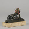 Erotic Sphinx by Franz Bergman a charming and erotic late 19th Century Austrian cold painted bronze figure of a recumbent sphinx, hinged and opening to reveal a naked beauty seated on a rug with gilt and enamel colour