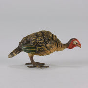 Bergman Bronze - Antique Bronze - Bergman cold painted bronze - Feeding Turkey - Franz Bergman - Hickmet Fine Arts