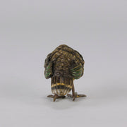 Bergman Bronze - Antique Bronze - Bergman cold painted bronze - Feeding Turkey - Franz Bergman - Hickmet Fine Arts