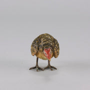 Bergman Bronze - Antique Bronze - Bergman cold painted bronze - Feeding Turkey - Franz Bergman - Hickmet Fine Arts