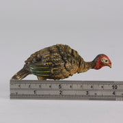 Bergman Bronze - Antique Bronze - Bergman cold painted bronze - Feeding Turkey - Franz Bergman - Hickmet Fine Arts