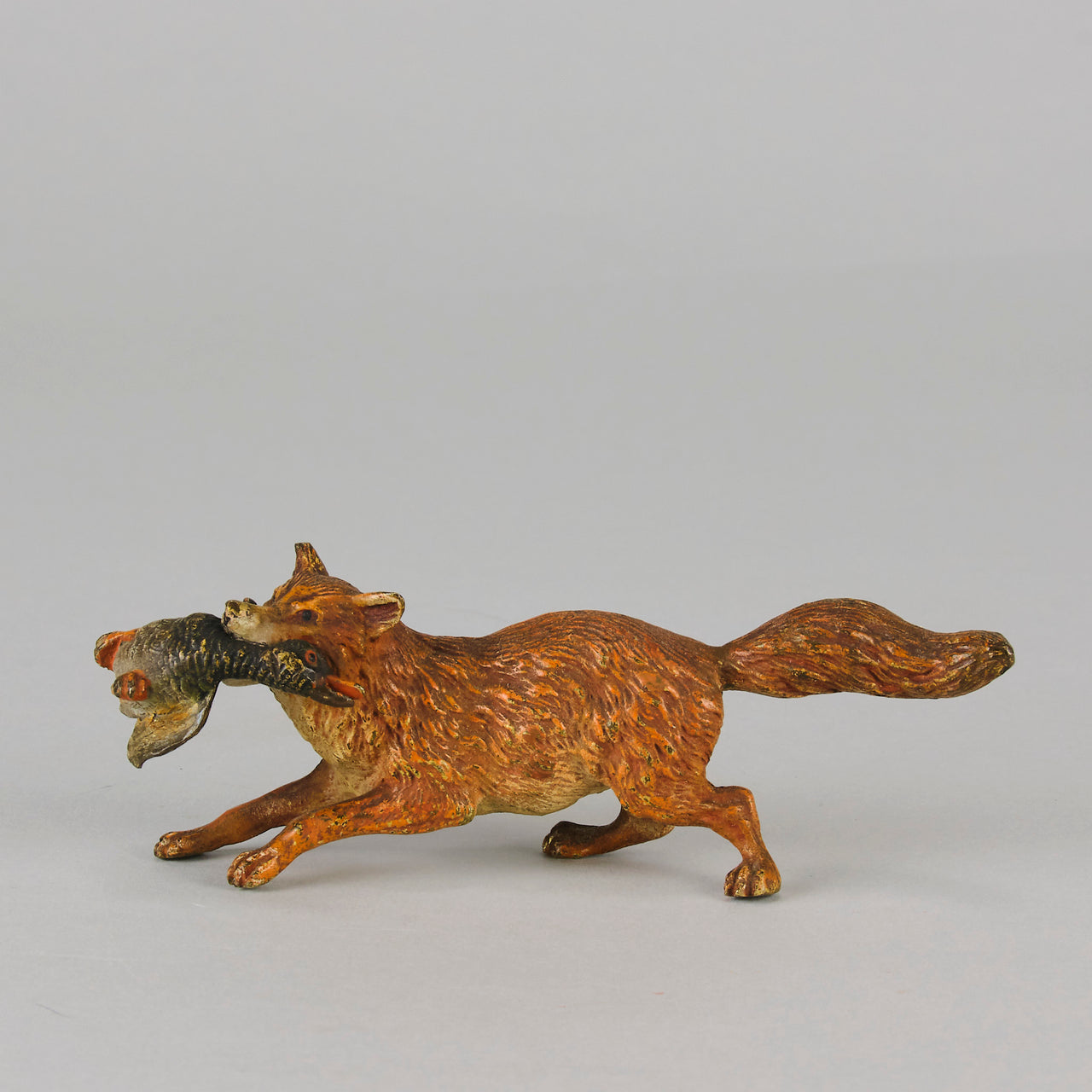 Bergman Fox & Game - Franz Bergman Bronze - Hickmet Fine Arts