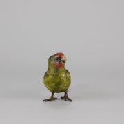 Bergman Green Parrot - Franz Bergman Bronze - Hickmet Fine Arts