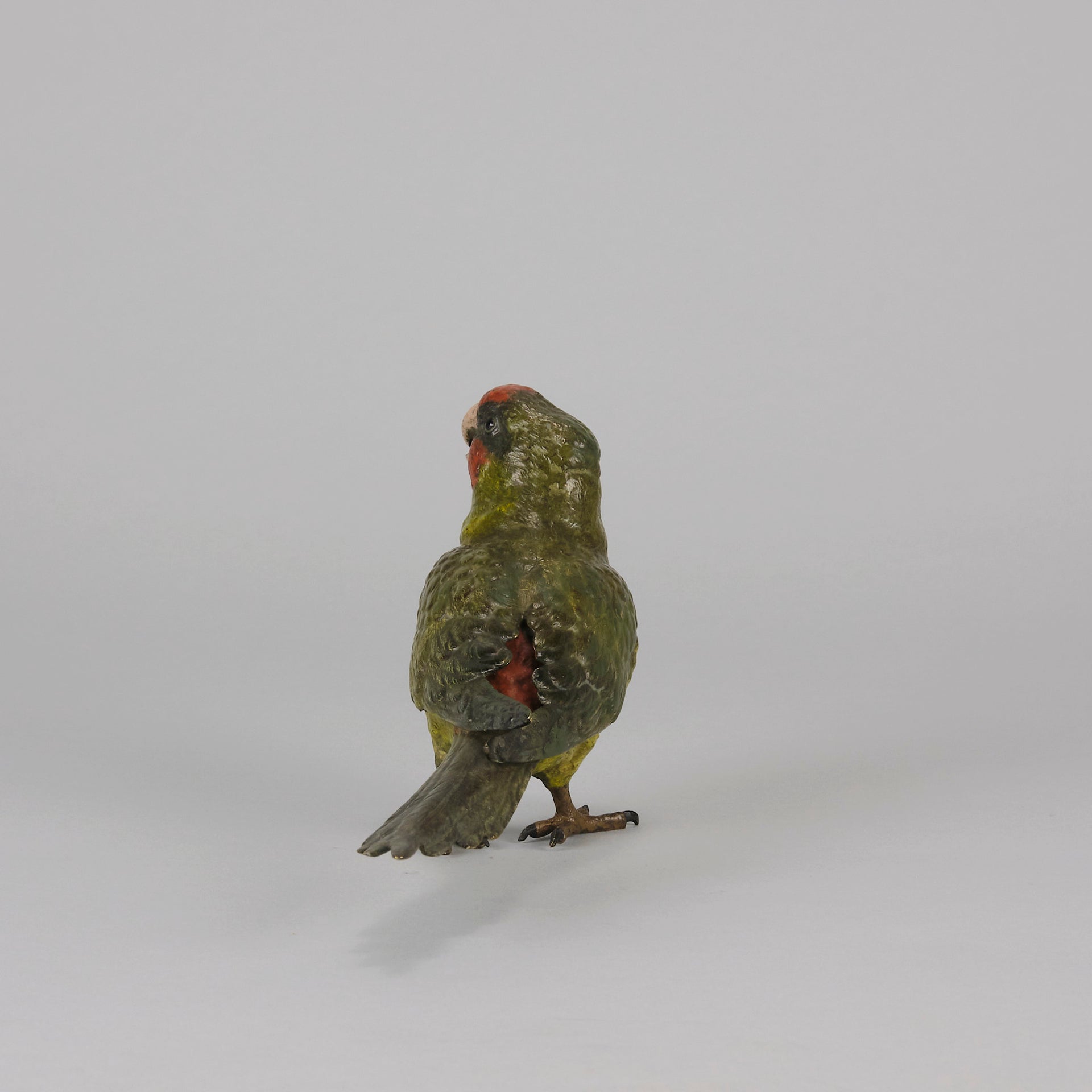 Bergman Green Parrot - Franz Bergman Bronze - Hickmet Fine Arts
