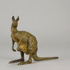 Kangaroo by Franz Bergman an early 20th Century Austrian bronze study of a standing Kangaroo with very fine hand chased surface detail and good naturalistic colour