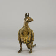 Kangaroo by Franz Bergman an early 20th Century Austrian bronze study of a standing Kangaroo with very fine hand chased surface detail and good naturalistic colour