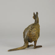 Kangaroo by Franz Bergman an early 20th Century Austrian bronze study of a standing Kangaroo with very fine hand chased surface detail and good naturalistic colour