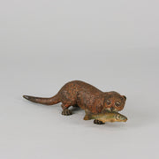 Bergman Otter & Fish - Franz Bergman Bronze - Hickmet Fine Arts