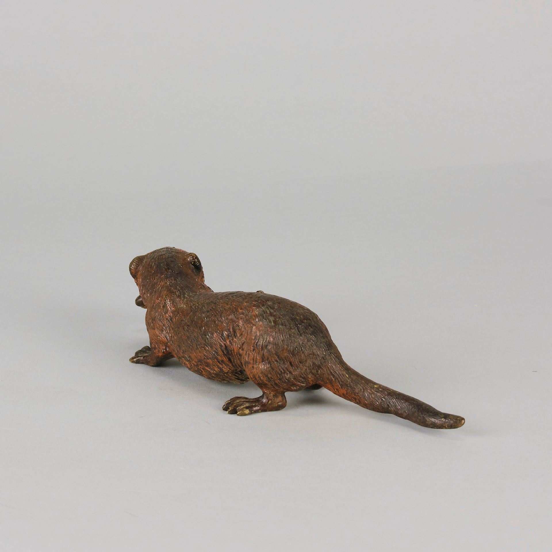 Bergman Otter & Fish - Franz Bergman Bronze - Hickmet Fine Arts