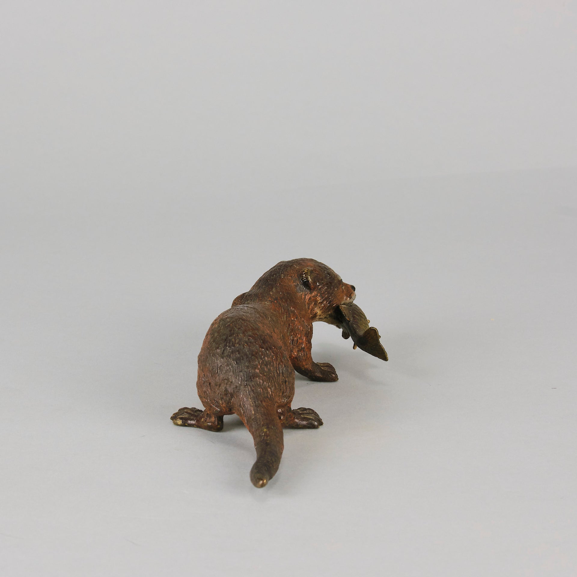 Bergman Otter & Fish - Franz Bergman Bronze - Hickmet Fine Arts