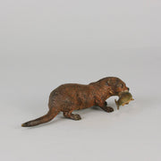 Bergman Otter & Fish - Franz Bergman Bronze - Hickmet Fine Arts