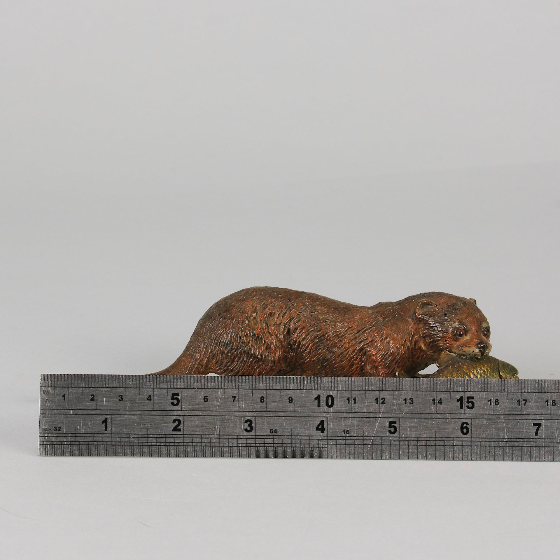 Bergman Otter & Fish - Franz Bergman Bronze - Hickmet Fine Arts