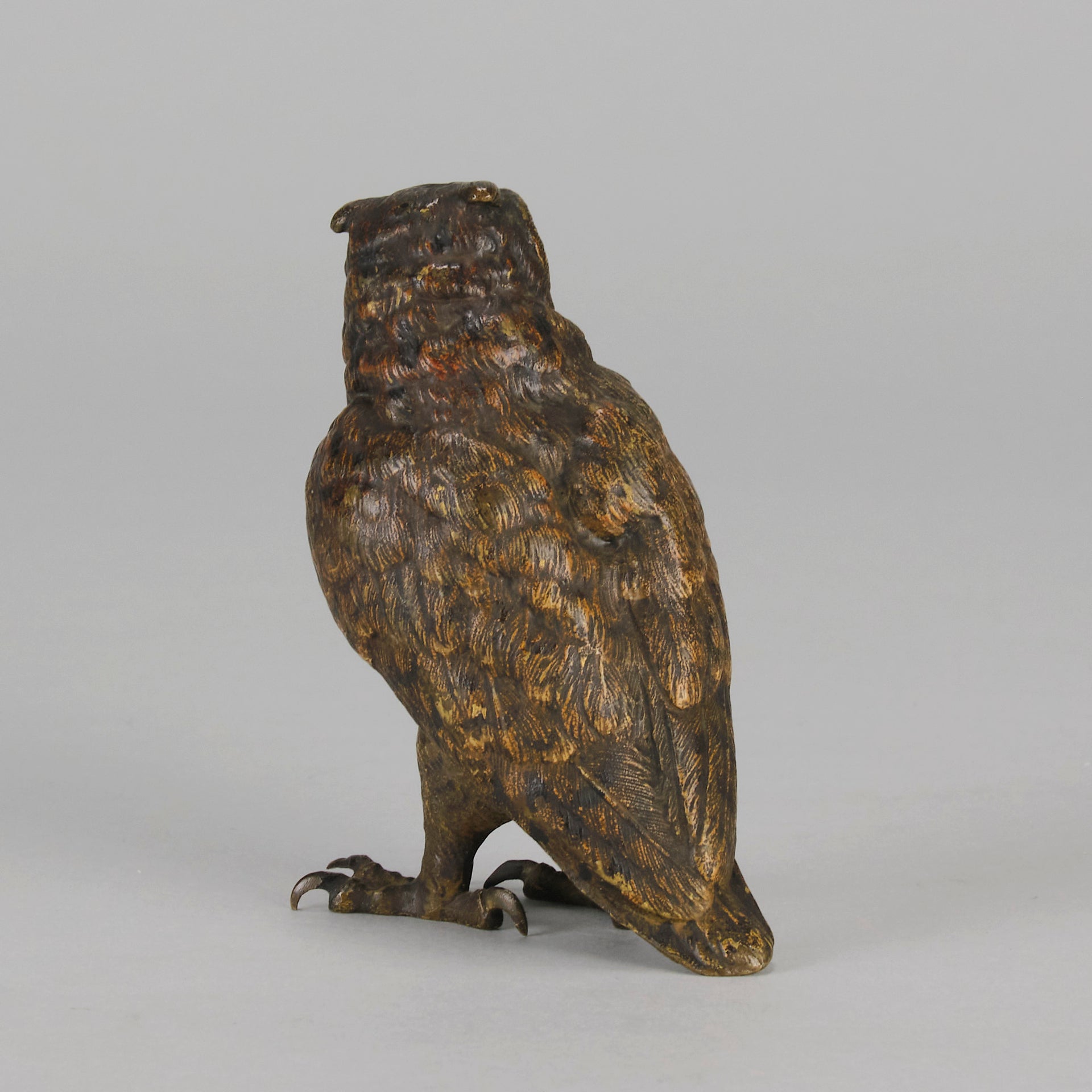 Bergman Owl - Austrian Cold Painted Bronze - Hickmet Fine Arts