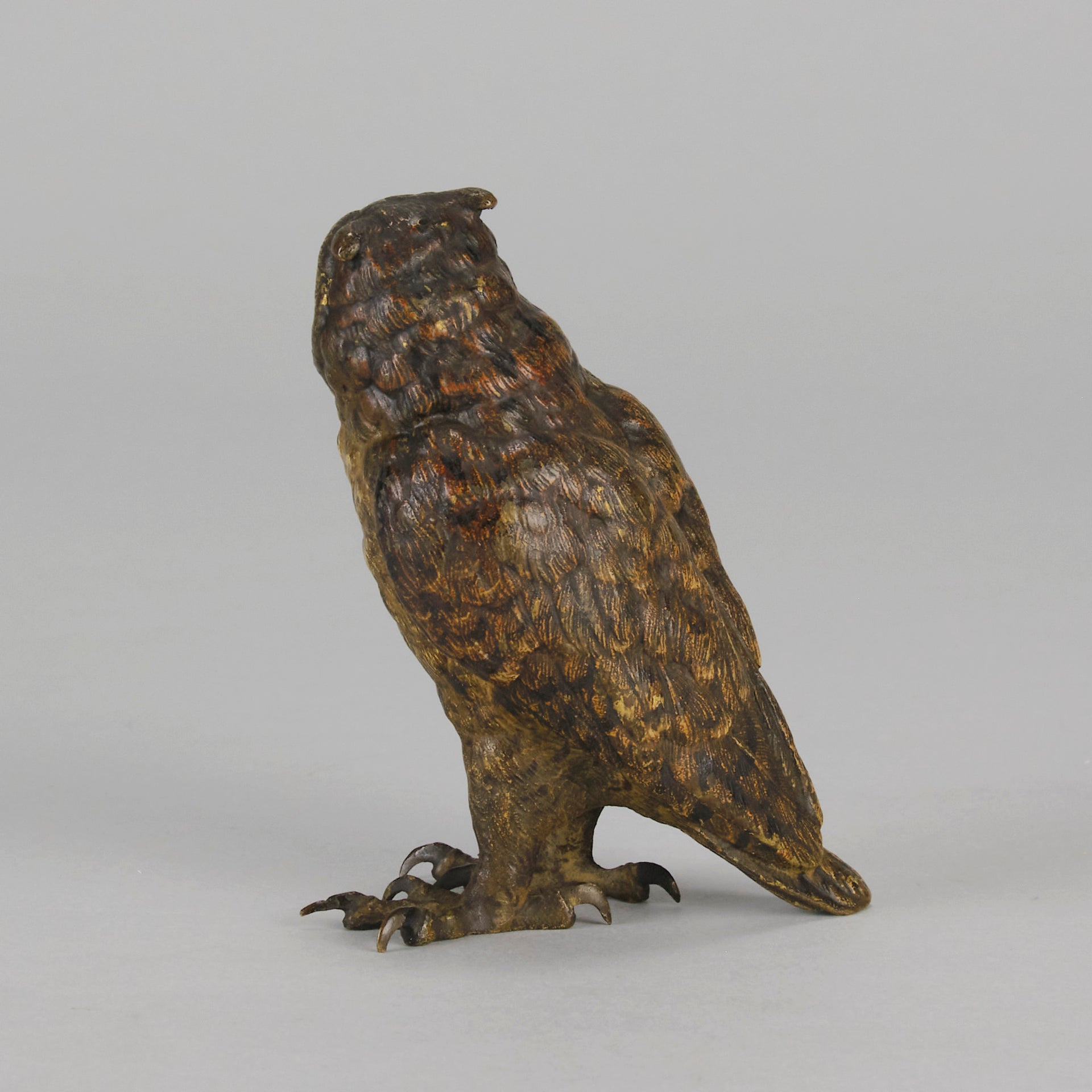 Bergman Owl - Austrian Cold Painted Bronze - Hickmet Fine Arts