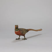 Antique Bronze Pheasant by Franz Bergman exhibiting very fine vibrant colours and good hand finished surface detail 