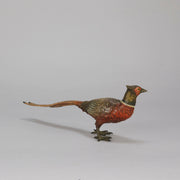 Antique Bronze Pheasant by Franz Bergman exhibiting very fine vibrant colours and good hand finished surface detail 