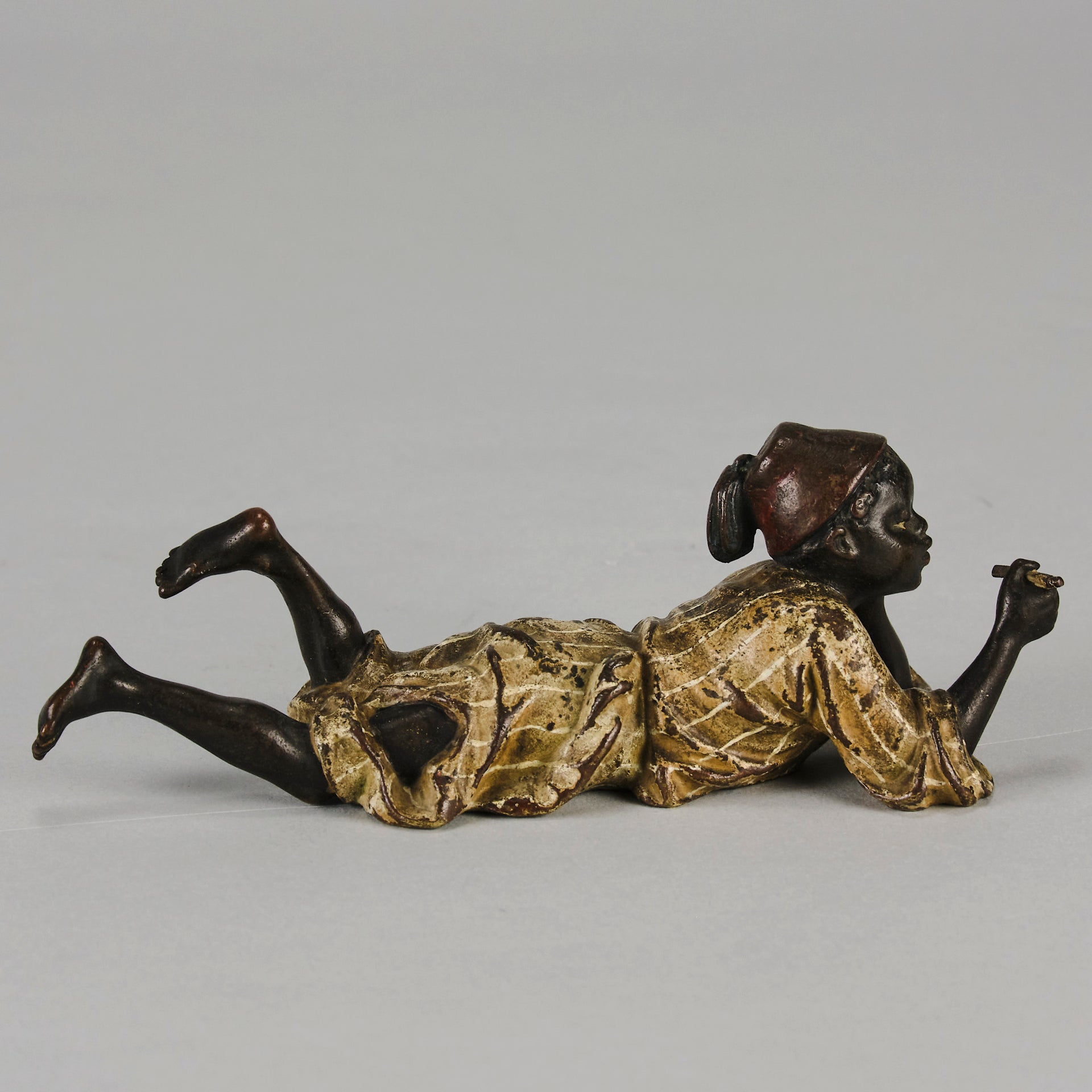 Bergman Reclining Boy - Antique Bronze - Hickmet Fine Arts