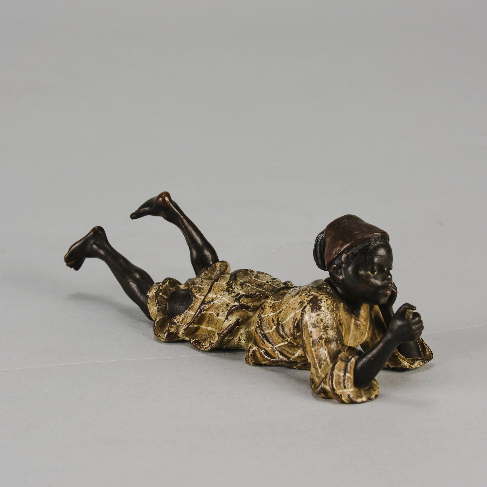 Bergman Reclining Boy - Antique Bronze - Hickmet Fine Arts