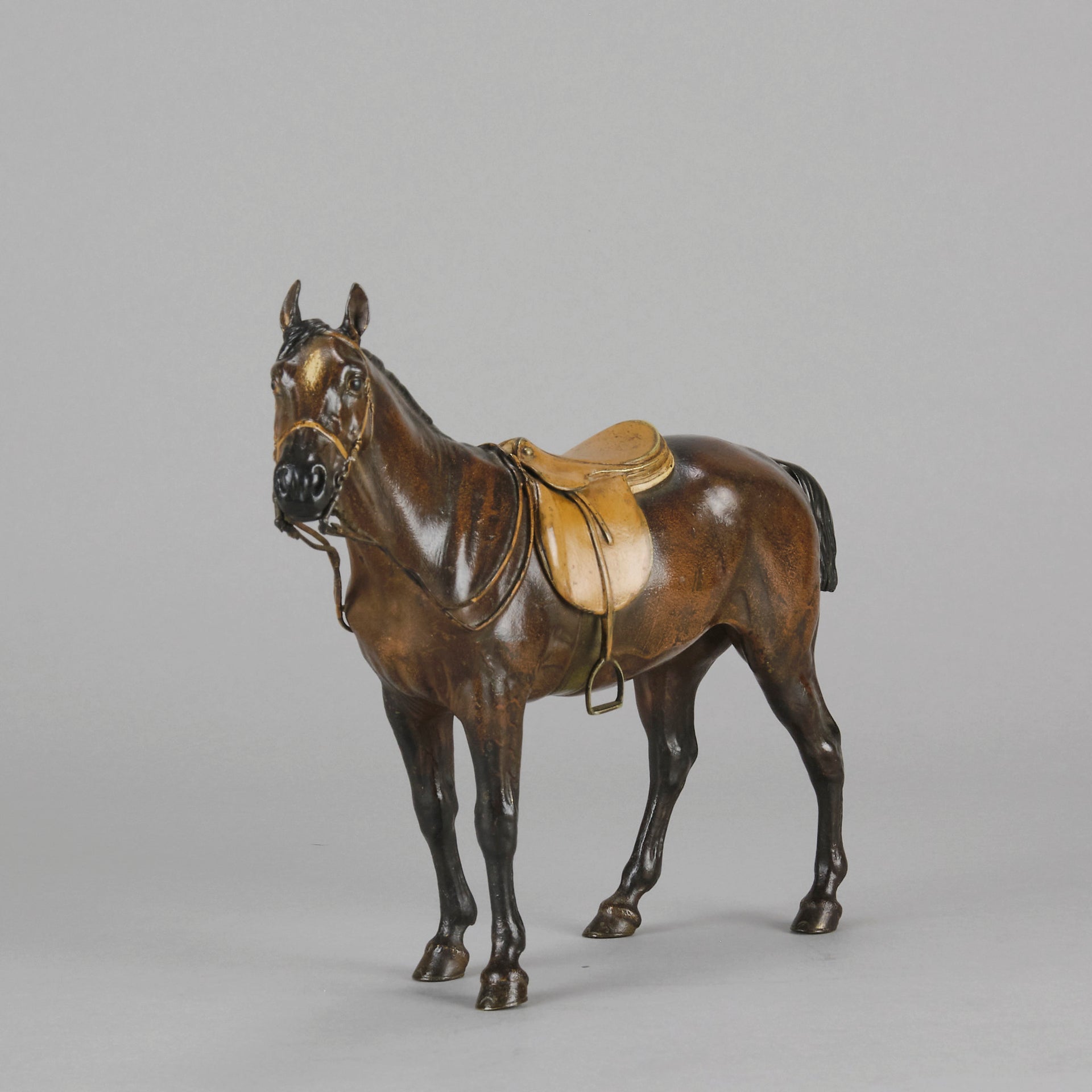 Bergman Saddled Horse - Franz Bergman Bronze - Hickmet Fine Arts
