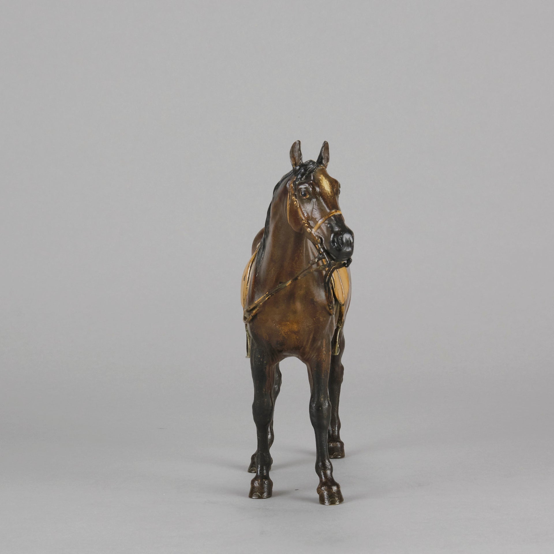 Bergman Saddled Horse - Franz Bergman Bronze - Hickmet Fine Arts