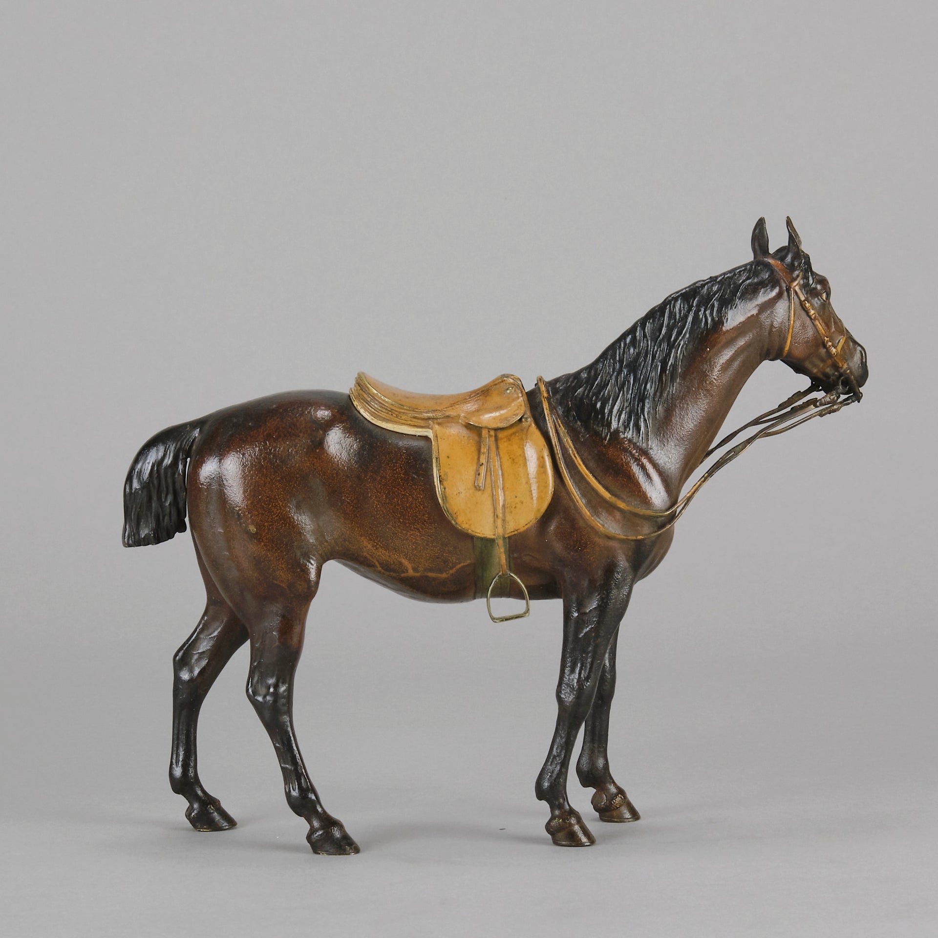 Bergman Saddled Horse - Franz Bergman Bronze - Hickmet Fine Arts