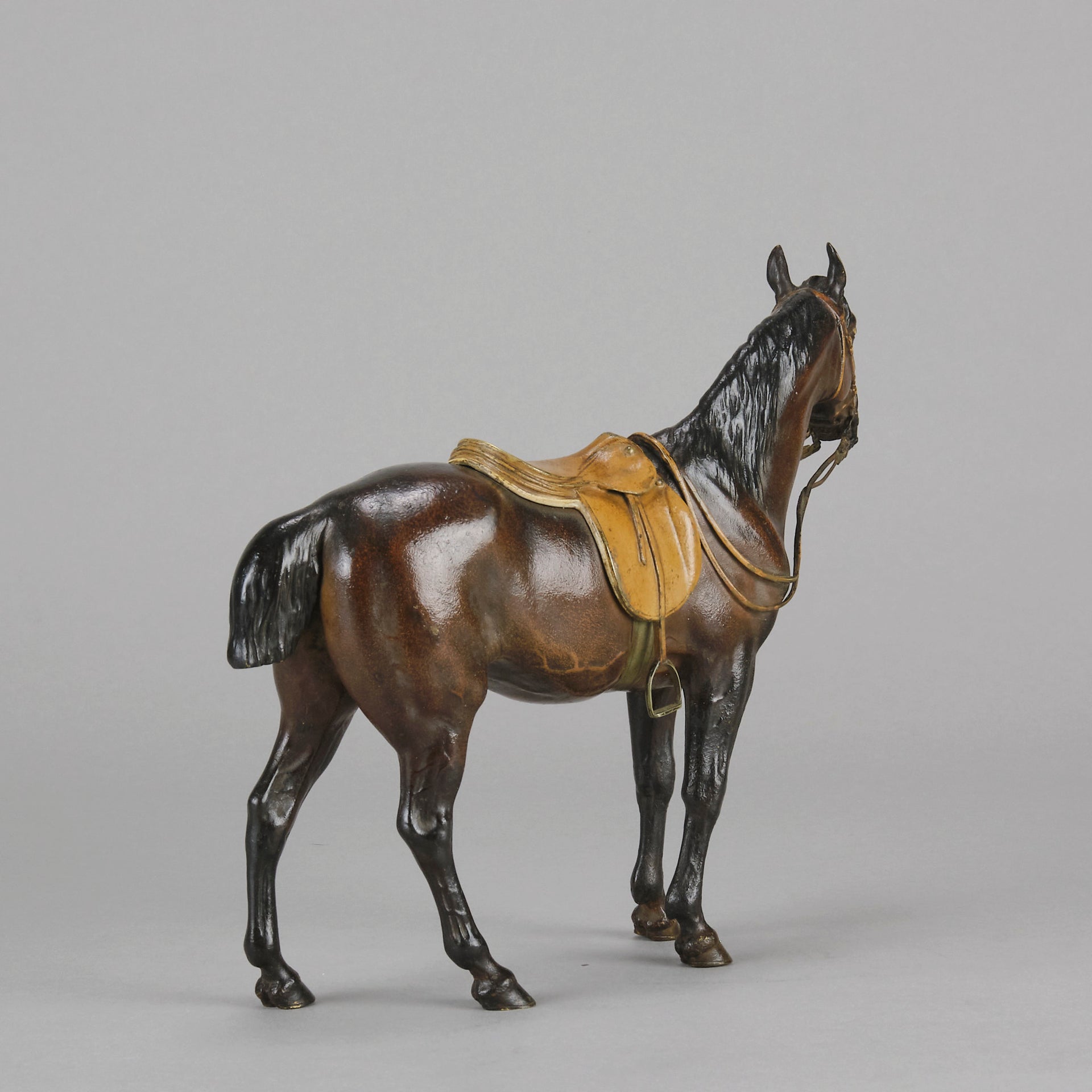 Bergman Saddled Horse - Franz Bergman Bronze - Hickmet Fine Arts