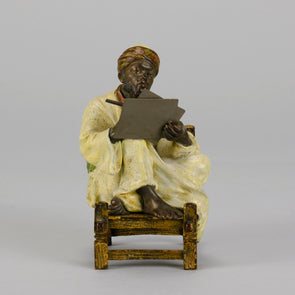 Bergman Seated Scribe - Franz Bergman Bronze - Hickmet Fine Arts