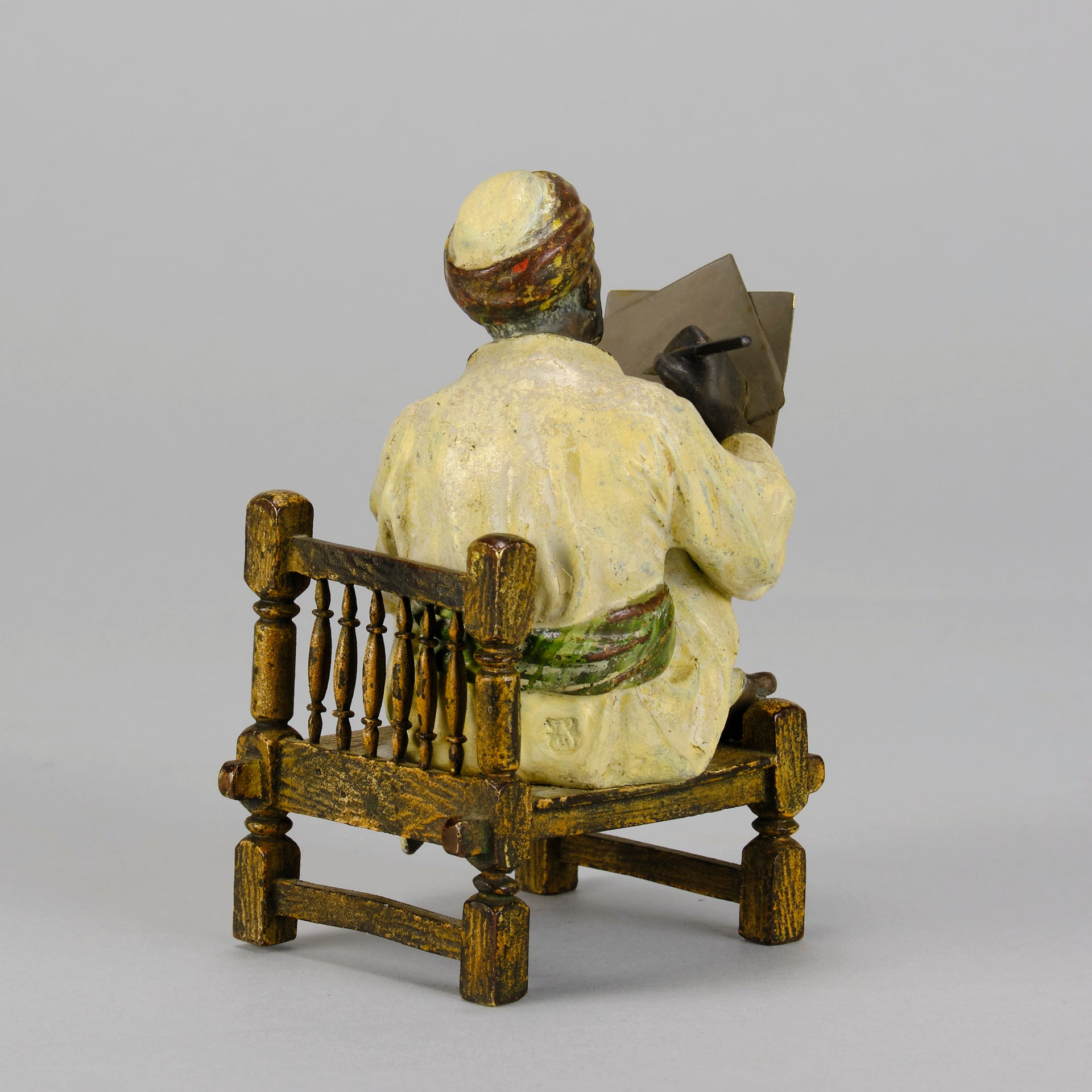 Bergman Seated Scribe - Franz Bergman Bronze - Hickmet Fine Arts