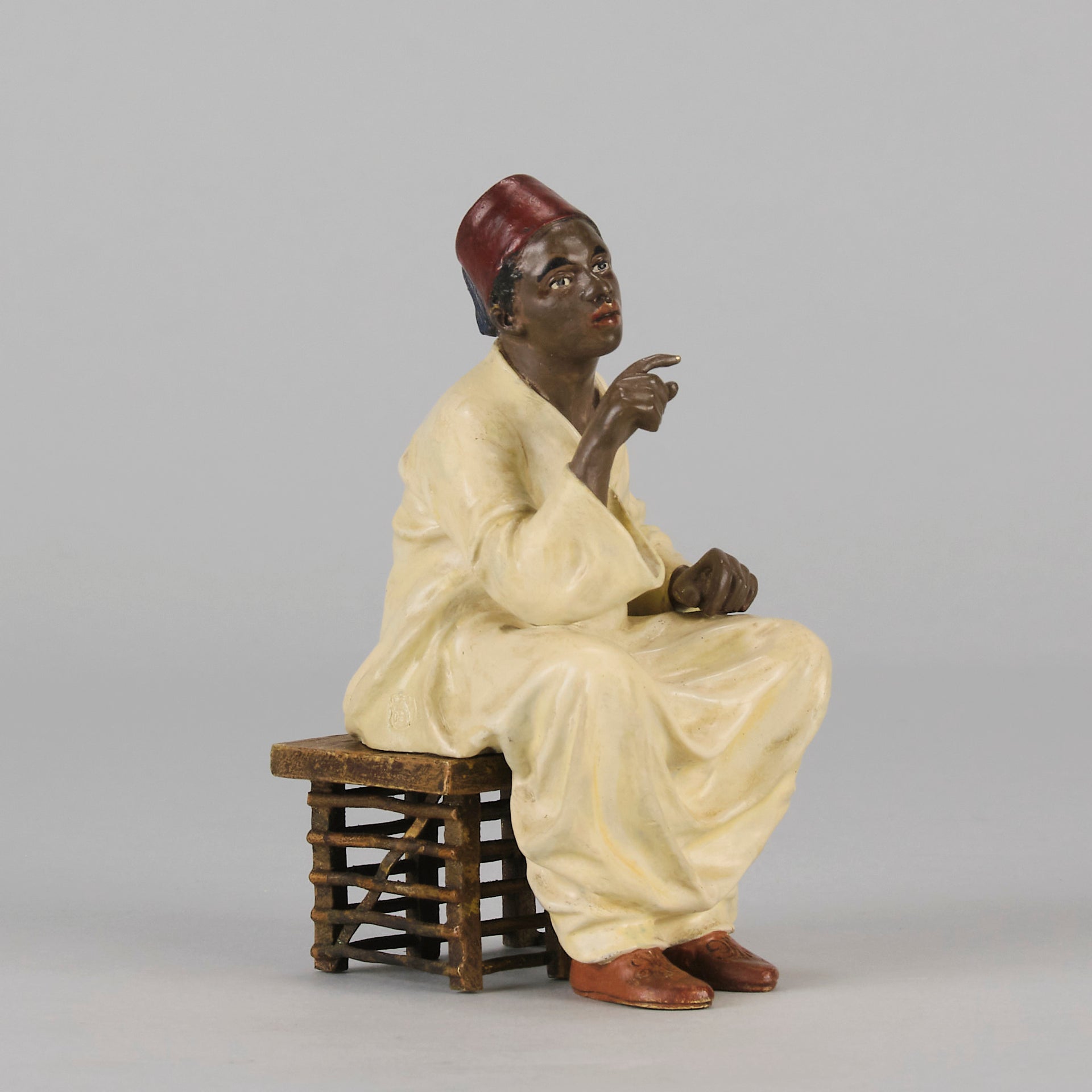Bergman Bronze - Antique Bronze - Seated Teacher - bergman cold painted bronze - hickmet Fine Arts 