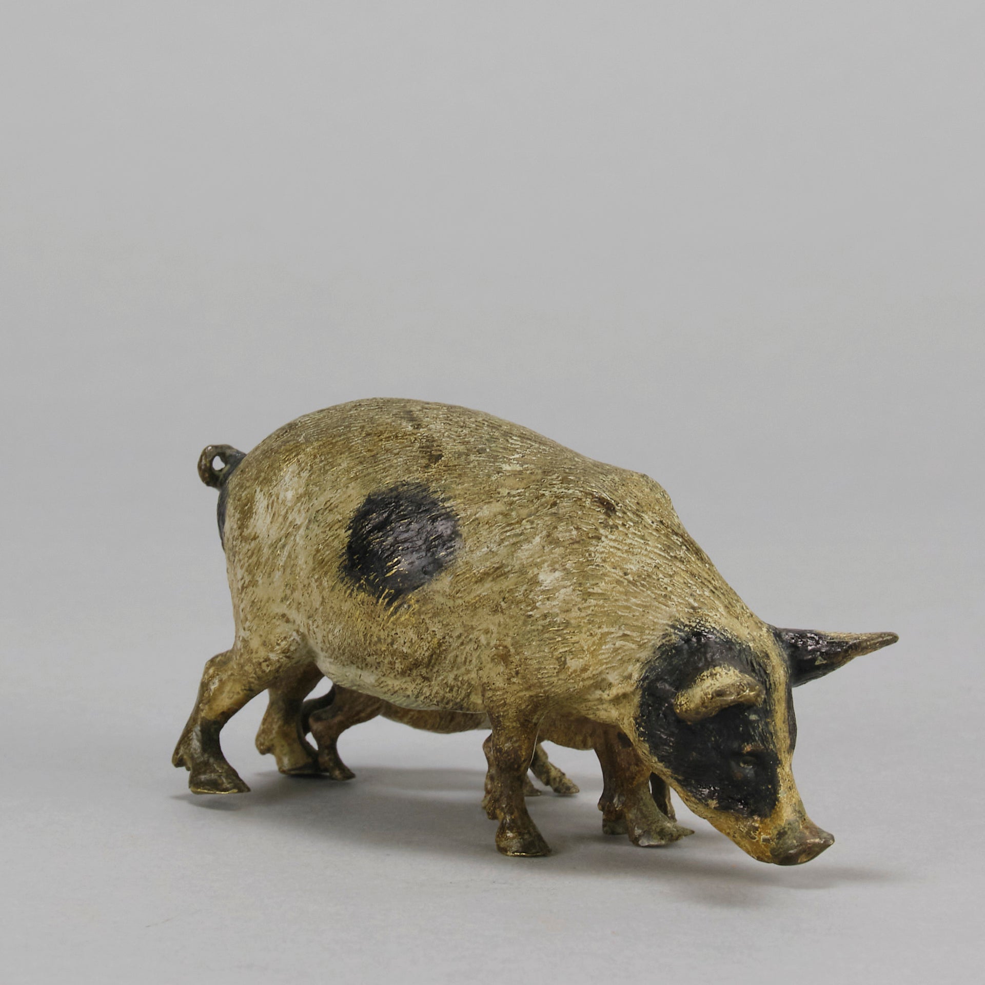 Bronze Sow & Piglets - Bergman Cold Painted Bronze - Hickmet Fine Arts