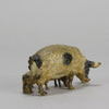Bronze Sow & Piglets - Bergman Cold Painted Bronze - Hickmet Fine Arts