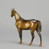 Standing Horse early 20th Century Austrian bronze study of a standing stallion by Franz Bergman - Hickmet Fine Arts